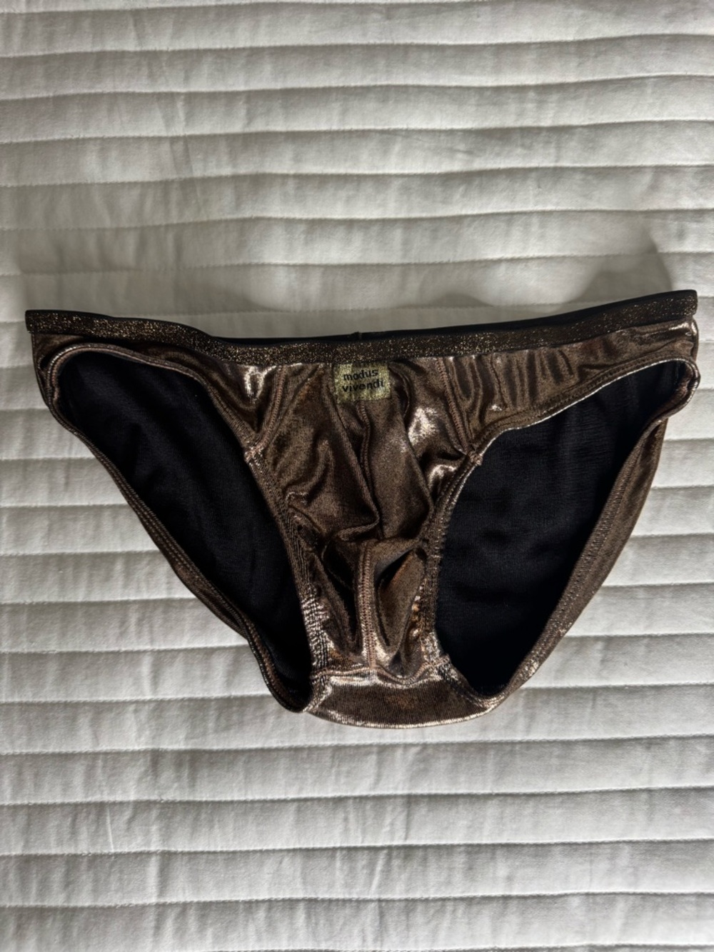 MODUS VIVENDI Metallic Brown Men's Briefs